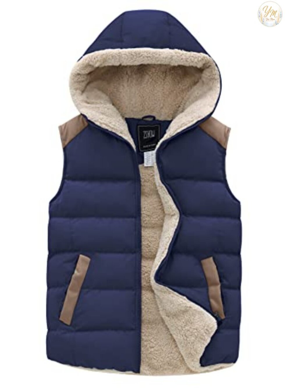 ZSHOW Women's Warm Winter Puffer Vest Casual Thick Hooded Outerwear Vest